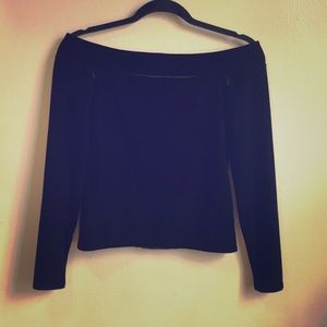 Velvet off shoulder top
